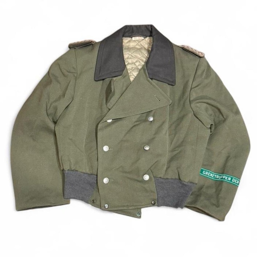True Vintage DDR East German M56 Cold War Cropped Military Wool Jacket